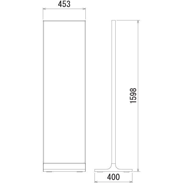 T型看板256-2の寸法図 T型看板256-2の寸法図