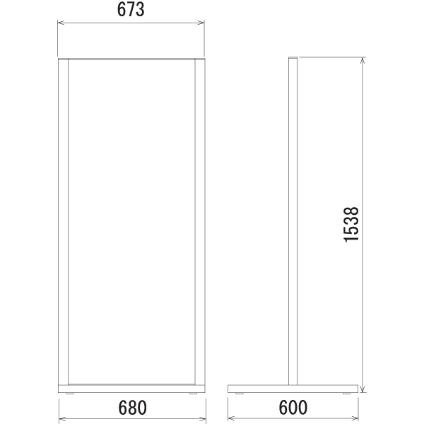 タワーサイン257-4の寸法図 タワーサイン257-4の寸法図