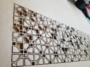 組子模様NCカット中