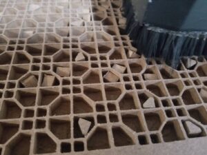 組子模様MDFをNCカット